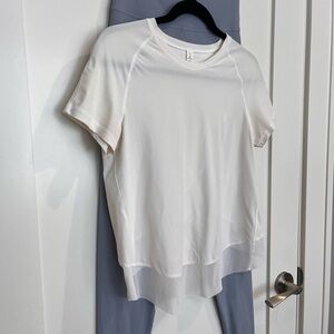 Lululemon Set Size 4 White Tee + Grey Leggings Athleisure